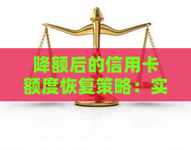 降额后的信用卡额度恢复策略:实用指南