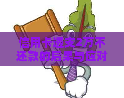 信用卡透支2万不还款的后果与应对策略