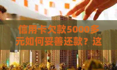 信用卡欠款5000多元如何妥善还款？这里有全面的解决方案！
