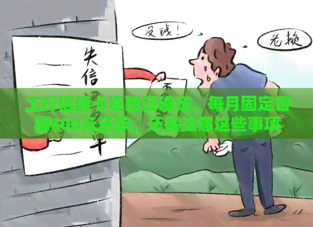 工行信用卡还款日确定，每月固定日期600元还款，还需注意这些事项