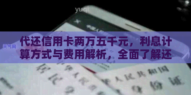 代还信用卡两万五千元，利息计算方式与费用解析，全面了解还款成本