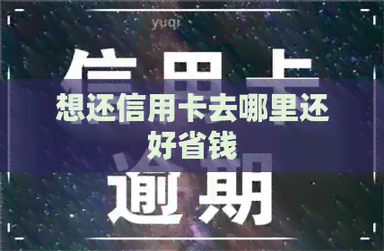 想还信用卡去哪里还好省钱