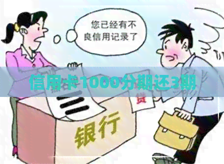 信用卡1000分期还3期
