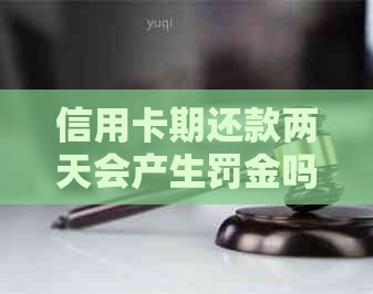 信用卡期还款两天会产生罚金吗？如何避免逾期还款的罚款及相关问题解答