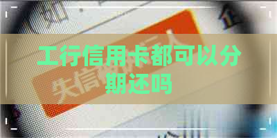 工行信用卡都可以分期还吗
