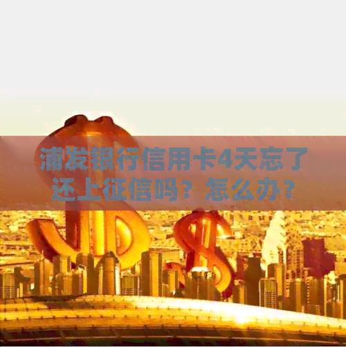 浦发银行信用卡4天忘了还上吗？怎么办？