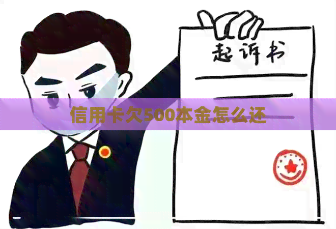 信用卡欠500本金怎么还