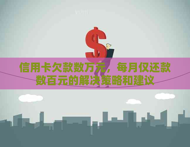 信用卡欠款数万元，每月仅还款数百元的解决策略和建议