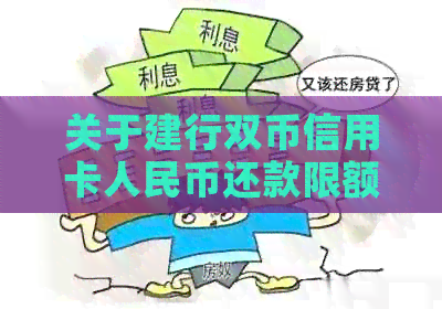 关于建行双币信用卡人民币还款限额的全面解析：用户可能关心的问题