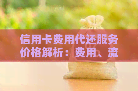 信用卡费用代还服务价格解析：费用、流程与影响因素