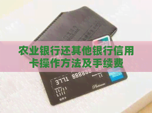 农业银行还其他银行信用卡操作方法及手续费