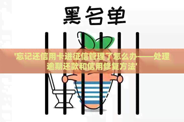 '忘记还信用卡进管理了怎么办——处理逾期还款和信用修复方法'