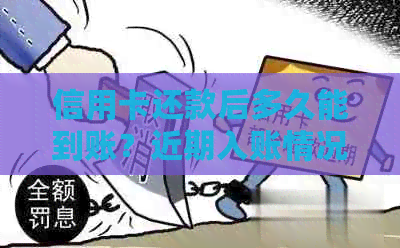 信用卡还款后多久能到账？近期入账情况分析