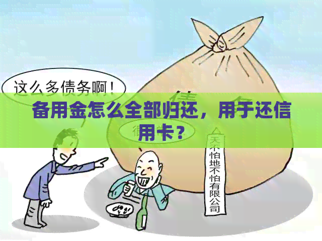 备用金怎么全部归还，用于还信用卡？