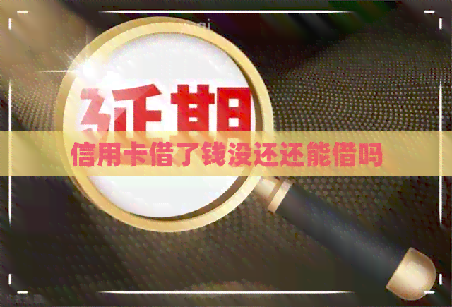 信用卡借了钱没还还能借吗