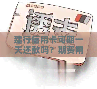 建行信用卡可期一天还款吗？期费用是多少？