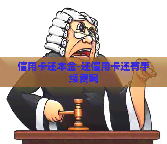 信用卡还本金-还信用卡还有手续费吗