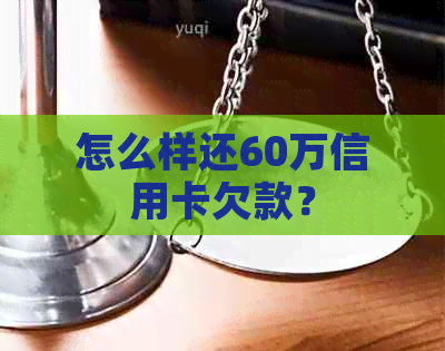 怎么样还60万信用卡欠款？