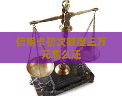 信用卡初次额度三万元怎么还