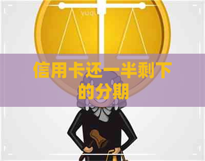 信用卡还一半剩下的分期