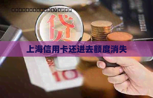上海信用卡还进去额度消失