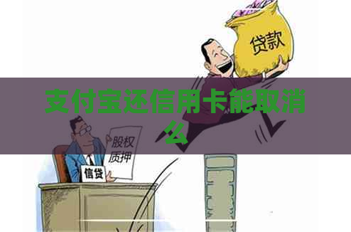 支付宝还信用卡能取消么