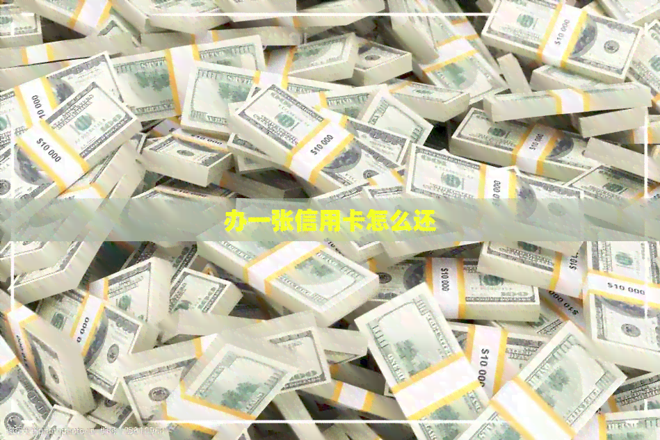 办一张信用卡怎么还