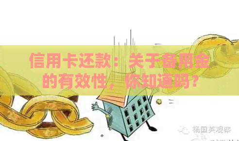 信用卡还款：关于备用金的有效性，你知道吗？