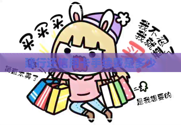 建行还信用卡手续费是多少