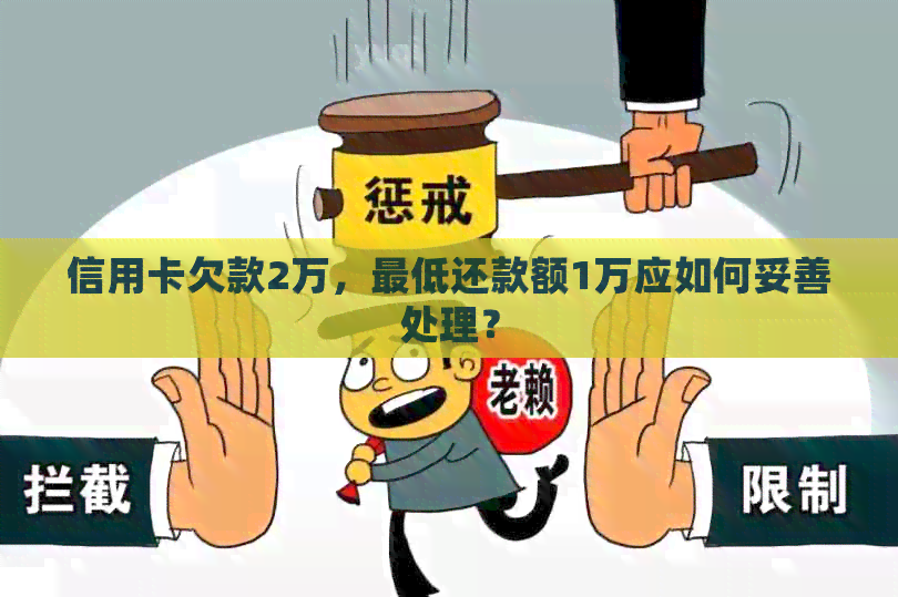 信用卡欠款2万，更低还款额1万应如何妥善处理？