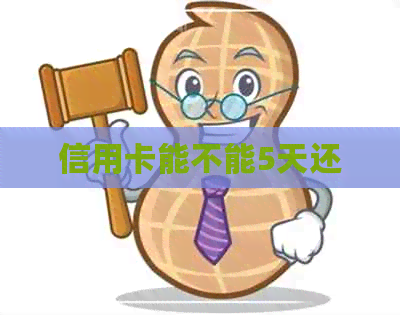 信用卡能不能5天还