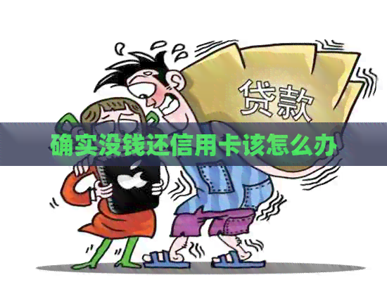 确实没钱还信用卡该怎么办