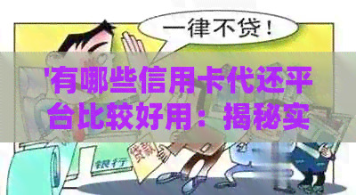 '有哪些信用卡代还平台比较好用：揭秘实用高效的信用卡代还平台'
