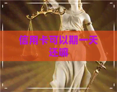 信用卡可以期一天还嘛