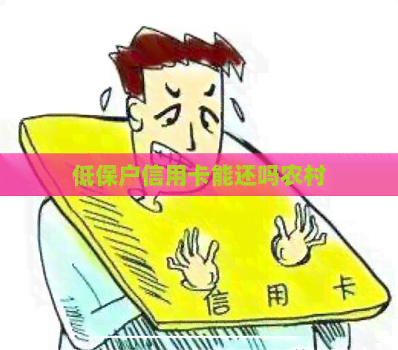 低保户信用卡能还吗农村