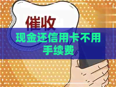 现金还信用卡不用手续费
