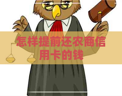 怎样提前还农商信用卡的钱