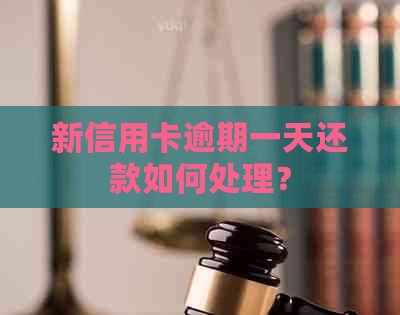 新信用卡逾期一天还款如何处理? 新信用卡逾期一天还款如何处理?