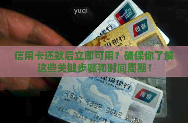 信用卡还款后立即可用？确保你了解这些关键步骤和时间周期！
