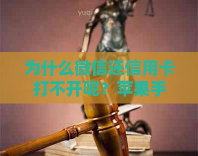 为什么微信还信用卡打不开呢？苹果手机用户遇到还款问题和到账的原因