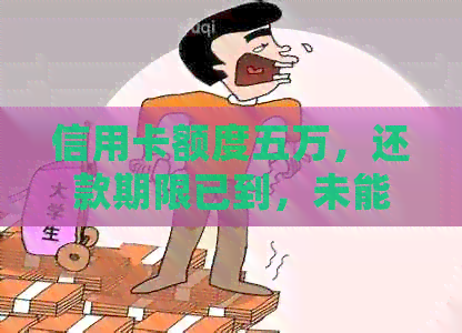 信用卡额度五万，还款期限已到，未能如期归还款项