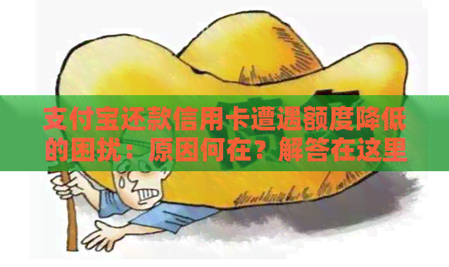 支付宝还款信用卡遭遇额度降低的困扰：原因何在？解答在这里！