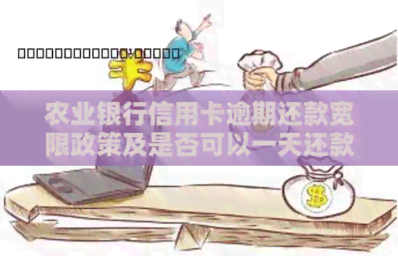农业银行信用卡逾期还款宽限政策及是否可以一天还款的解答