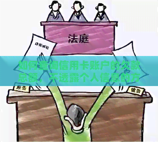 如何查询信用卡账户的欠款总额，不透露个人信息的方法