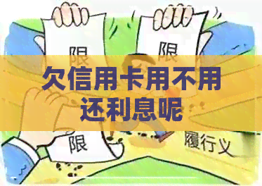 欠信用卡用不用还利息呢