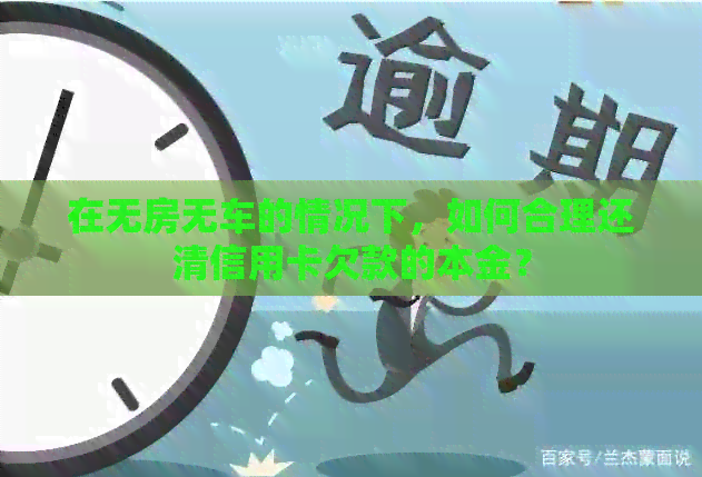 在无房无车的情况下，如何合理还清信用卡欠款的本金？