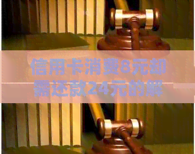 信用卡消费8元却需还款24元的解决方法及注意事项
