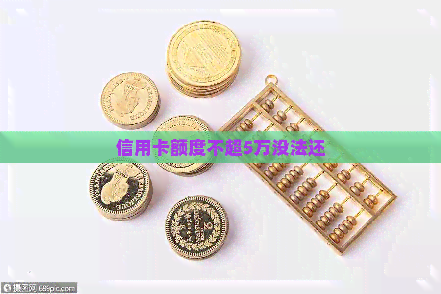 信用卡额度不超5万没法还