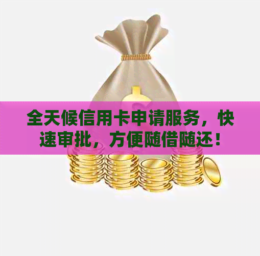 全天候信用卡申请服务，快速审批，方便随借随还！