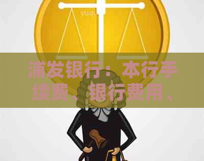浦发银行：本行手续费、银行费用、工商注册费等相关工本费一览